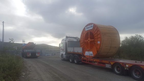 Transport av kabeltrommel